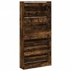 vidaXL Shoe Cabinet Smoked oak Engineered wood Tall Shoe Cabinet