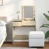 vidaXL Dressing Table Sonoma oak Engineered wood, Glass