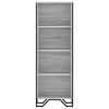 vidaXL Bookcase Grey Sonoma Engineered wood, Metal Slim Bookcase