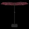 vidaXL Garden Parasol Bordeaux red, dark grey