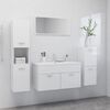 vidaXL Bathroom Furniture Set High gloss white