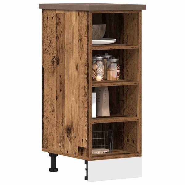 vidaXL Bottom Cabinet Old Wood Engineered Wood Medium Adjustable Feet