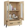 vidaXL Highboard Sonoma Oak 27.6"x12.2"x45.3" Engineered Wood