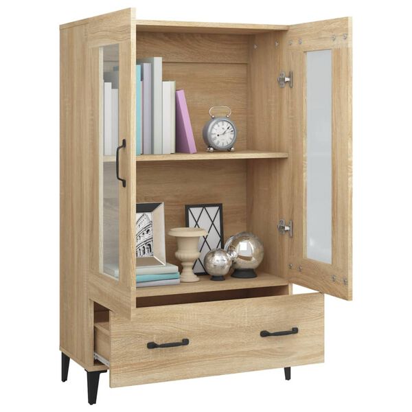 vidaXL Highboard Sonoma Oak 27.6"x12.2"x45.3" Engineered Wood