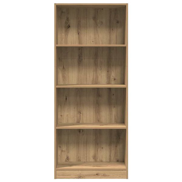 vidaXL Bookcase Artisan oak Engineered wood 23.6x9.4x56.3 in Bookcase