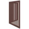 vidaXL Dog Gate Set of 2 Brown Poplar wood 63.0 in Foldable Dog Gate