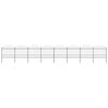 vidaXL Garden Fence with Spear Top Steel 561.4"x68.9" Black