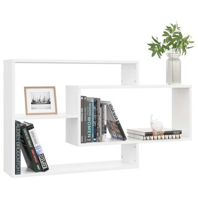 vidaXL Wall Shelves White 40.9"x7.9"x23" Engineered Wood