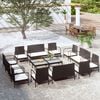 vidaXL Garden Lounge Set Black