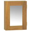 vidaXL Mirror Cabinet Natural wood Solid teak wood, glass Small Mirror