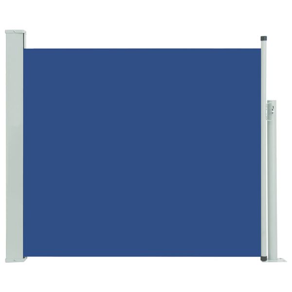 vidaXL Patio Retractable Side Awning 39.4x118.1" Blue