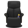 vidaXL Massage Recliner Chair Black Faux Leather Large Swivel