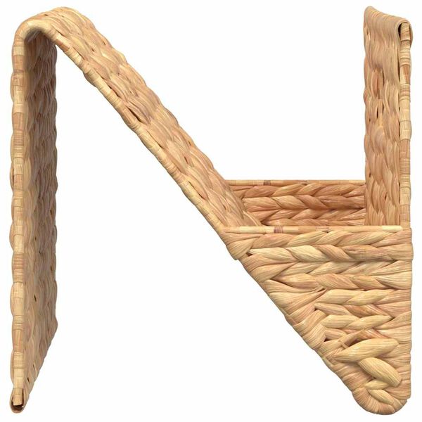 vidaXL Magazine Holder Brown Water Hyacinth, Metal Frame