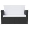 vidaXL Garden Lounge Set Black, Cream White