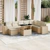 vidaXL Garden Sofa Set Beige, Cream White