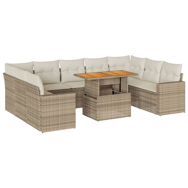 vidaXL Garden Sofa Set Beige
