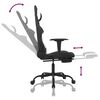 vidaXL Gaming Chair Black and White Fabric (100% polyester), metal, plywood