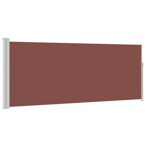 vidaXL Side Awning Brown Steel frame, 100% polyester with PU coating