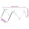 vidaXL 4 Bow Bimini Top White 95.7"x(90.6"-96.1")x53.9"