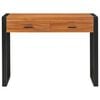 vidaXL Desk Teak Teak Wood, Plywood 39.4 in x 15.7 in x 29.5 in Desk