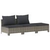 vidaXL Garden Lounge Set Grey PE rattan, powder-coated steel Large