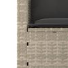 vidaXL Garden Sofa Set Light Grey PE Rattan Medium Modular