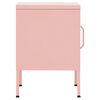 vidaXL Nightstand Pink Steel Small Levelers Nightstand Square