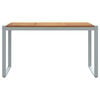 vidaXL Garden Dining Table Gray 55.1" x 31.5" x 29.5