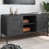 vidaXL TV Cabinet Black Steel 39.6 x 15.4 x 19.9 in TV Cabinet