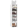 vidaXL Shoe Cabinet Set of 2 White Engineered Wood Compact