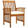vidaXL Garden Dining Chair Set of 4 Wood Solid Wood Acacia Standard