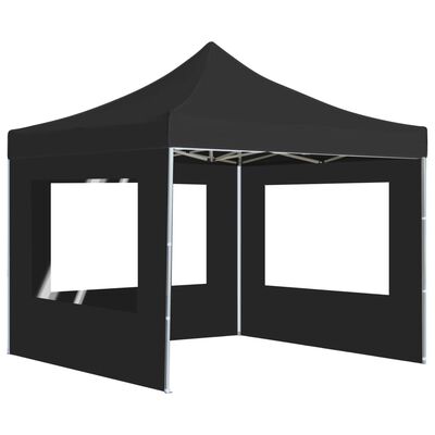 vidaXL Professional Folding Party Tent with Walls Aluminum 9.8'x9.8' Anthracite