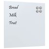 vidaXL Wall-mounted Magnetic Board White 23.6"x23.6" Tempered Glass