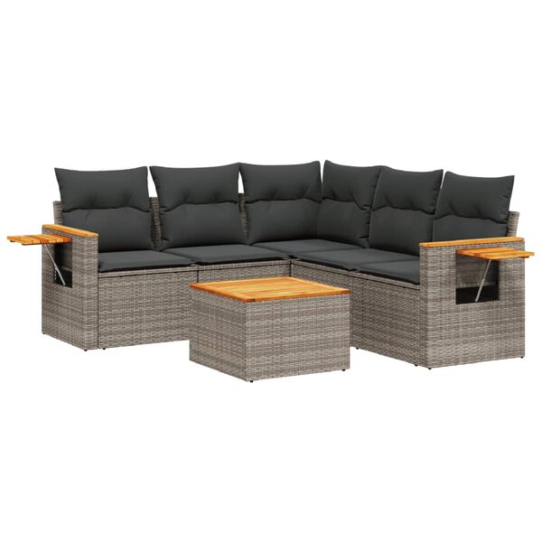 vidaXL Garden Sofa Set Gray