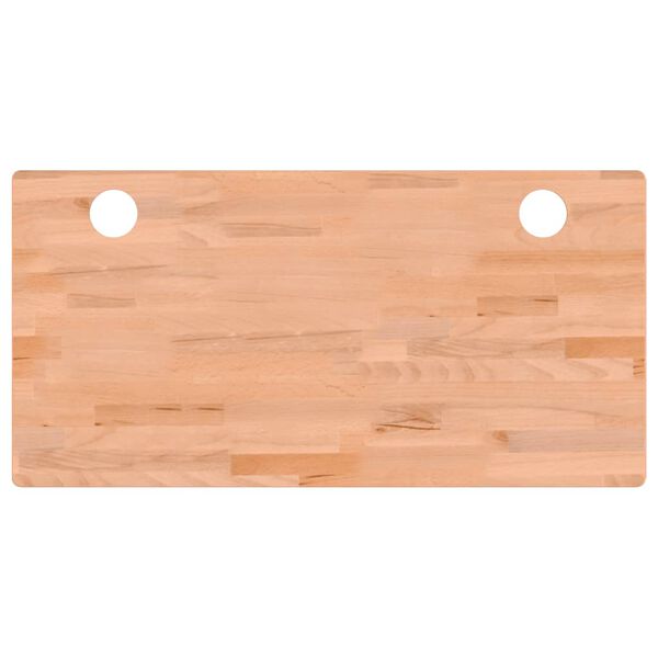 vidaXL Desk Top 43.3x21.7x0.6" Solid Wood Beech