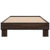 vidaXL Bed Frame Brown Oak Engineered Wood, Metal, Plywood Small Single