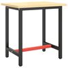 vidaXL Work Bench Frame Matte black and matte red Powder-coated metal