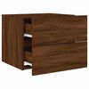 vidaXL Wall-mounted Bedside Cabinet Set of 2 Brown Oak Engineered wood