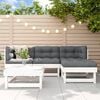 vidaXL Garden Lounge Set White, Anthracite