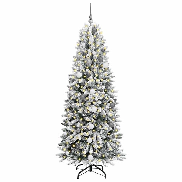 vidaXL Artificial Christmas Tree with 300 LEDs White 82.68 in
