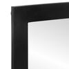 vidaXL Bathroom Mirror Black Glass, Solid Mango Wood Medium Mirror