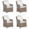 vidaXL Dining Set Brown, Cream White