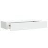 vidaXL Wall-mounted Drawer Shelves 2 pcs White 60x23,5x3.9 " MDF