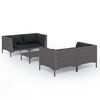 vidaXL Garden Lounge Set Dark Grey Powder-coated steel Medium