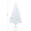vidaXL Artificial Christmas Tree White PVC, Steel Large