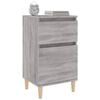 vidaXL Bedside Cabinet Set of 2 Grey sonoma