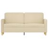 vidaXL 2-seater Sofa Cream Fabric (100% polyester), metal, textilene