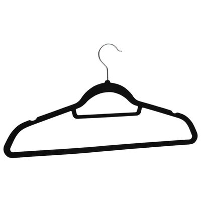 vidaXL 20 pcs Clothes Hanger Set Anti-slip Black Velvet