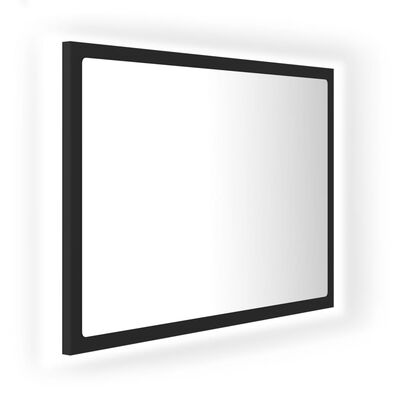 vidaXL LED Bathroom Mirror Gray 23.6"x3.3"x14.6" Acrylic