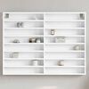vidaXL Vitrine Cabinet White 39.4x3.3x29.5" Engineered Wood